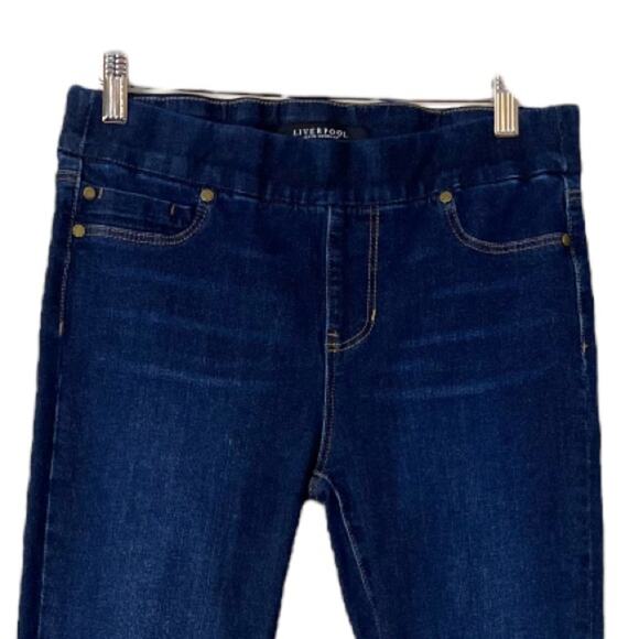 Liverpool Jeans The Denim Legging Skinny Ankle Mid Rise Dark Wash Size 4/27 - Picture 3 of 7